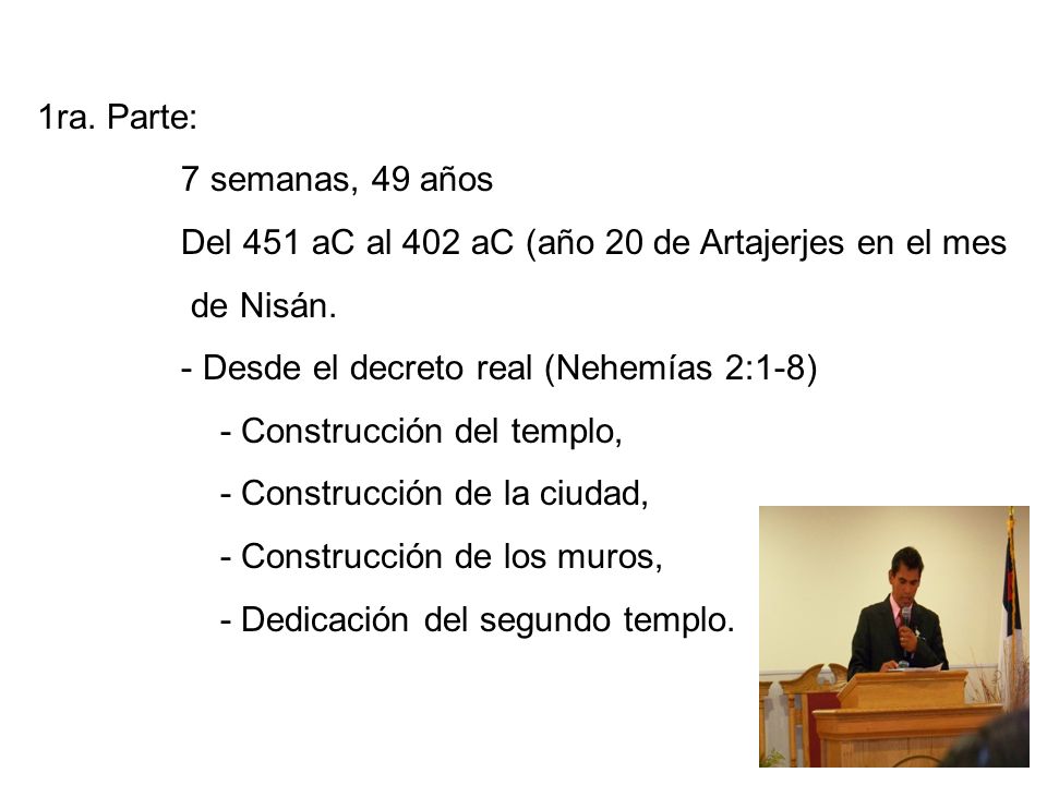 Del 451 aC al 402 aC (año 20 de Artajerjes en el mes de Nisán.