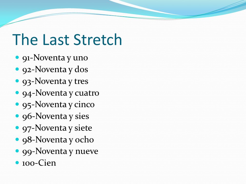 The Last Stretch 91-Noventa y uno 92-Noventa y dos 93-Noventa y tres