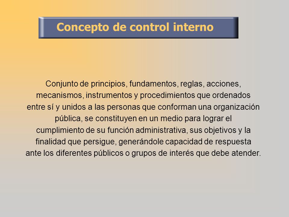 Concepto de control interno