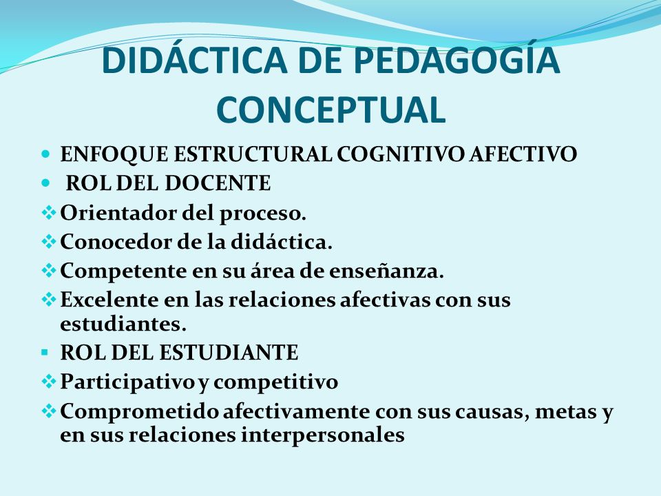 DIDÁCTICA DE PEDAGOGÍA CONCEPTUAL
