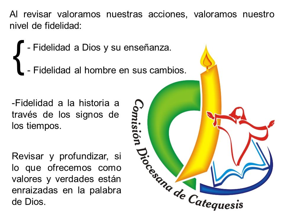 Al revisar valoramos nuestras acciones, valoramos nuestro nivel de fidelidad: