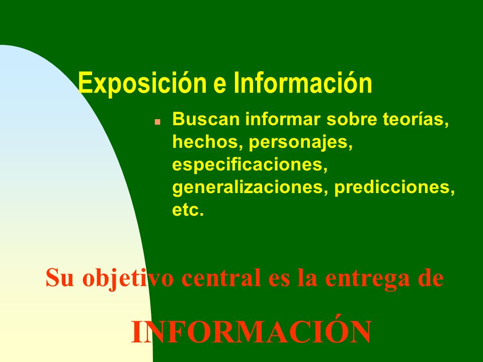 Exposición e Información