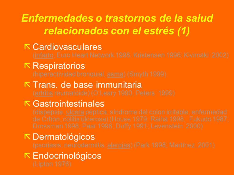 Enfermedades o trastornos de la salud relacionados con el estrés (1)