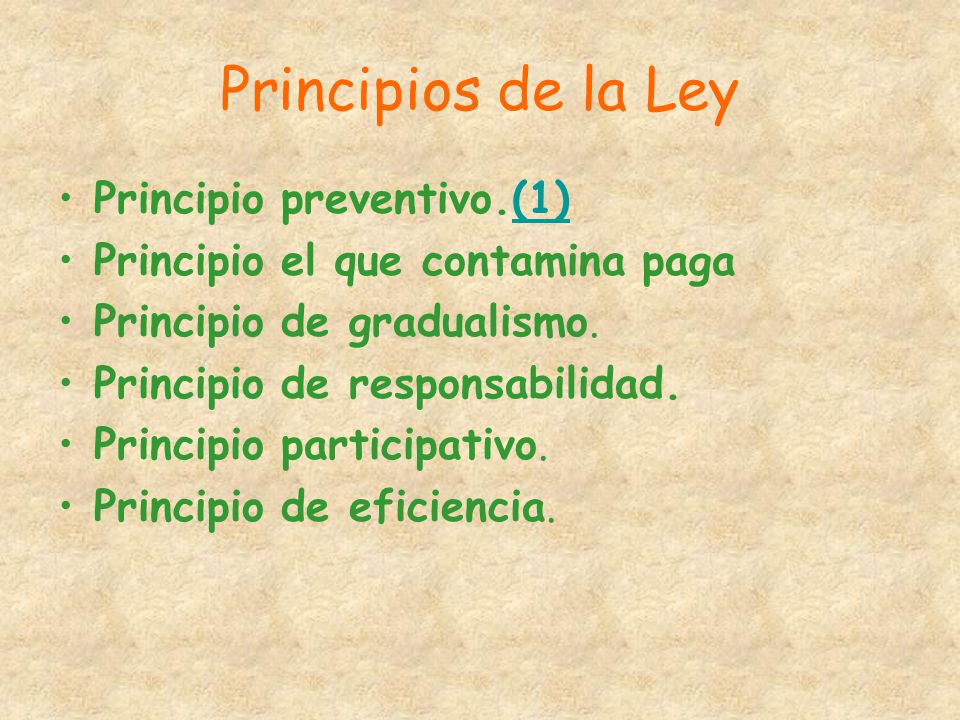 Principios de la Ley Principio preventivo.(1)