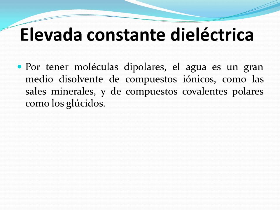 Elevada constante dieléctrica