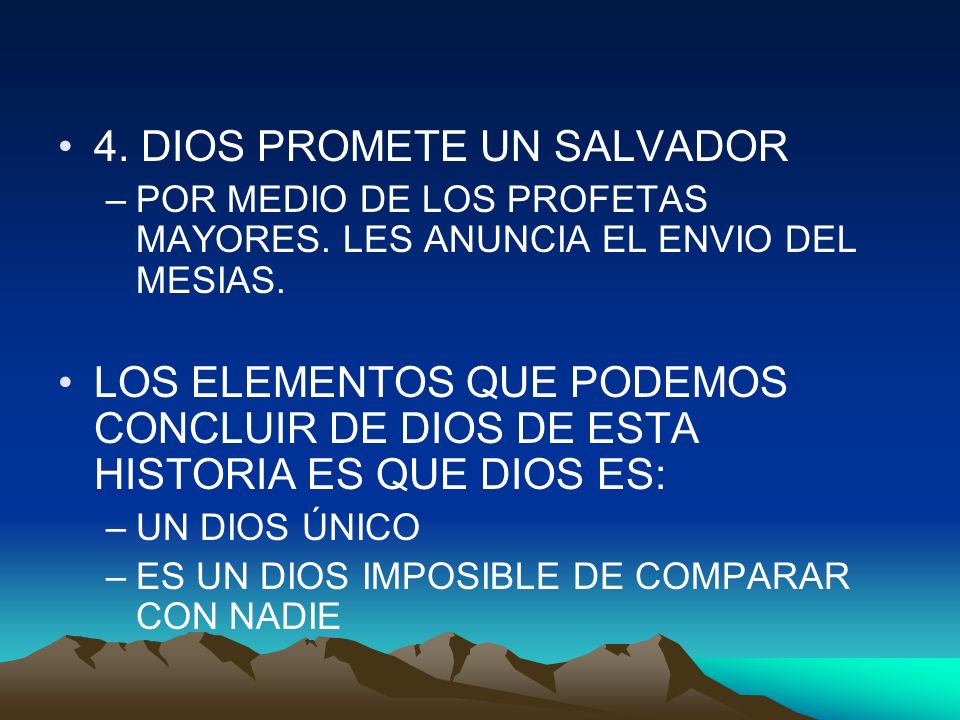 4. DIOS PROMETE UN SALVADOR