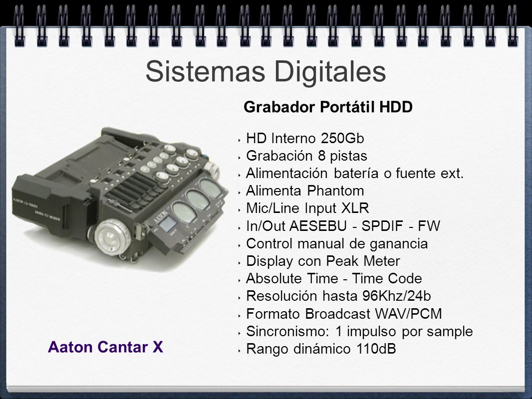 Sistemas Digitales Grabador Portátil HDD Aaton Cantar X
