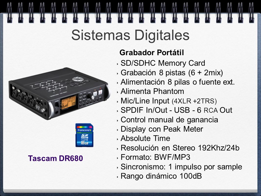 Sistemas Digitales Grabador Portátil SD/SDHC Memory Card