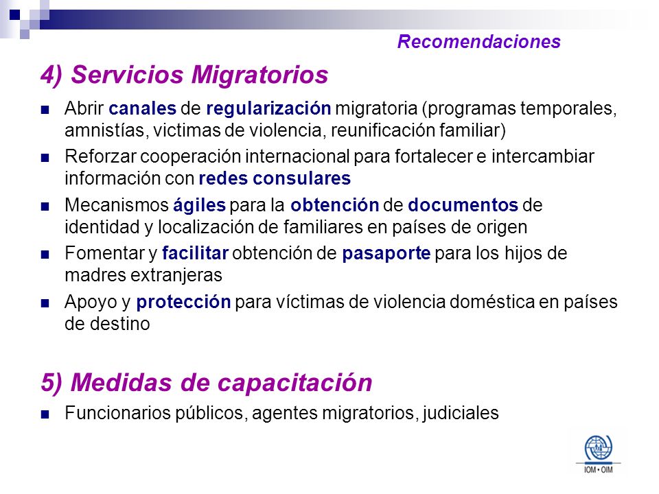 4) Servicios Migratorios