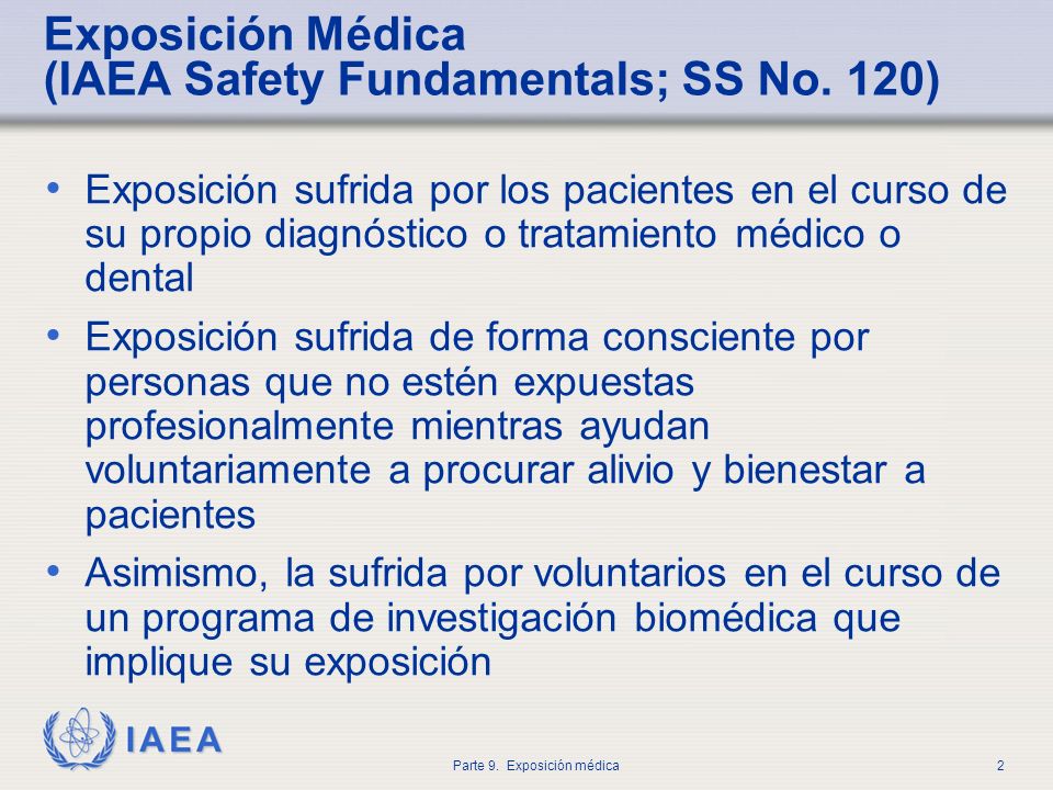 Exposición Médica (IAEA Safety Fundamentals; SS No. 120)
