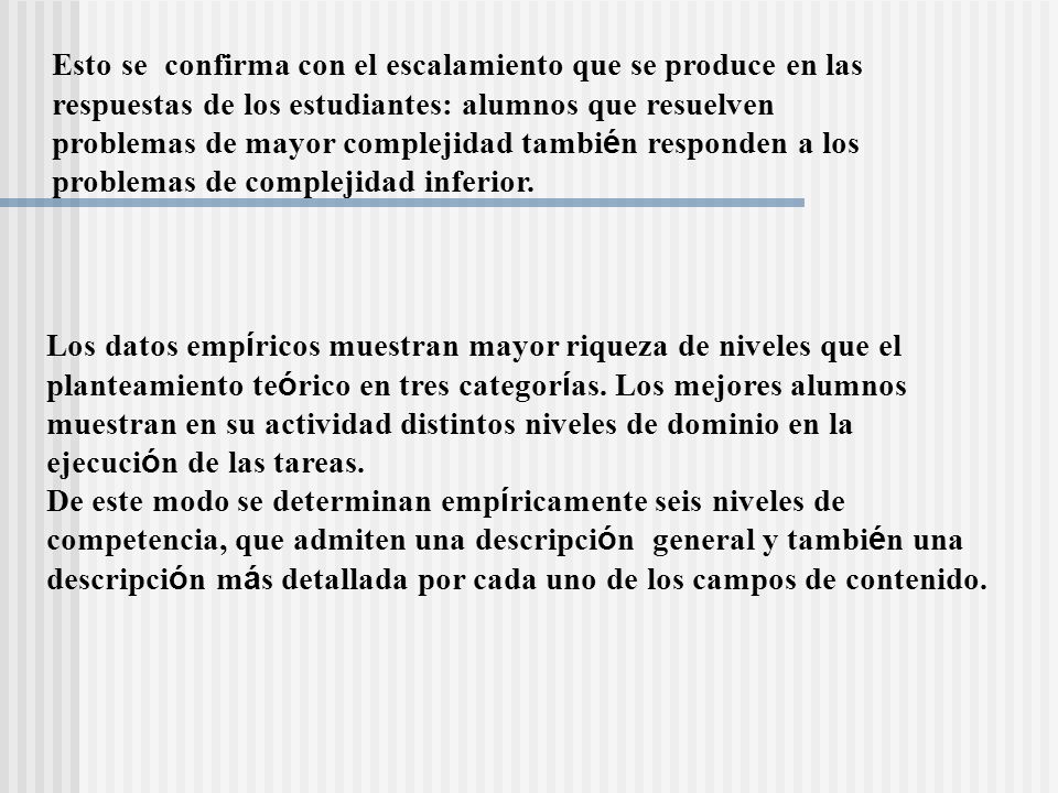 Esto se confirma con el escalamiento que se produce en las