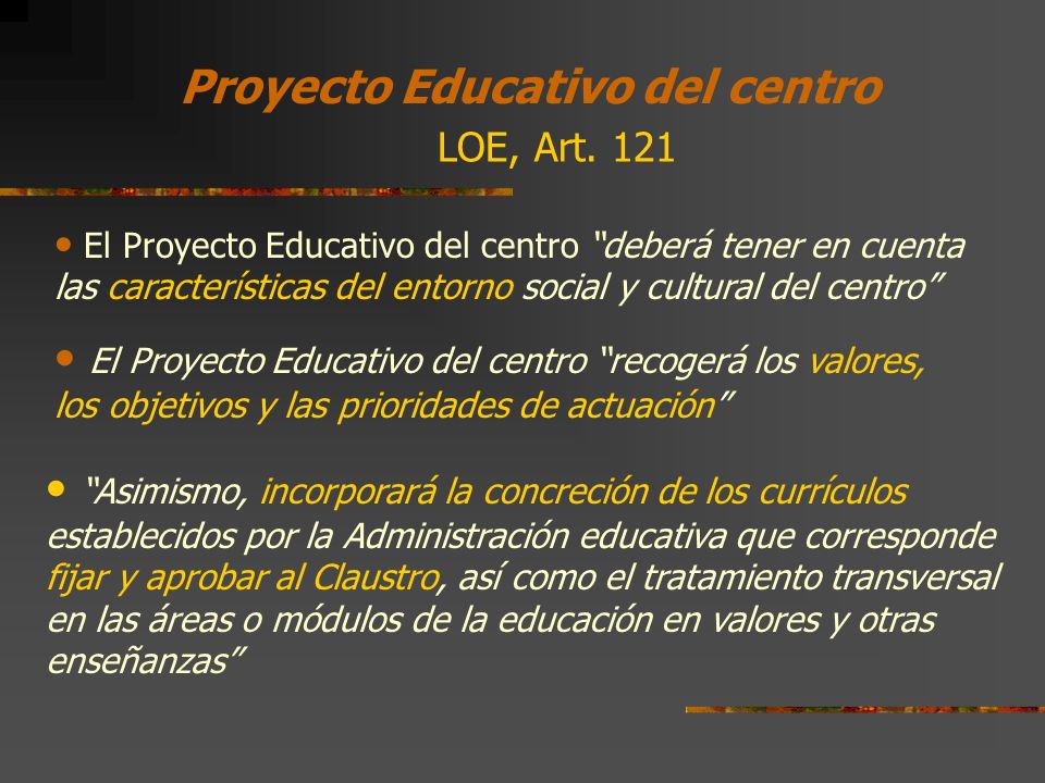 Proyecto Educativo del centro