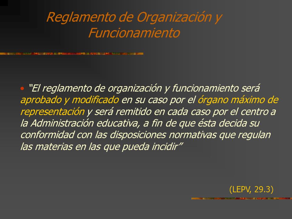 Reglamento de Organización y Funcionamiento