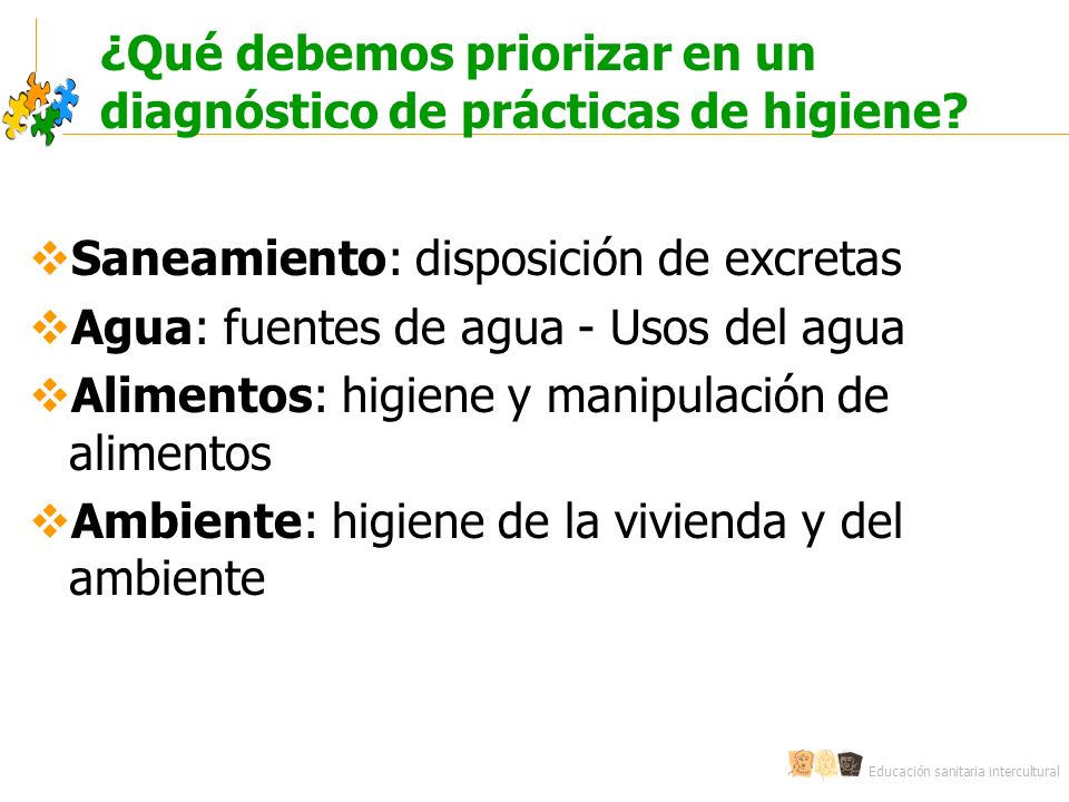 ¿Qué debemos priorizar en un diagnóstico de prácticas de higiene