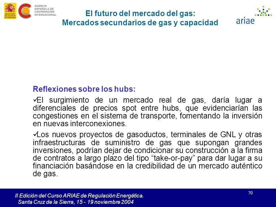 El futuro del mercado del gas: Mercados secundarios de gas y capacidad