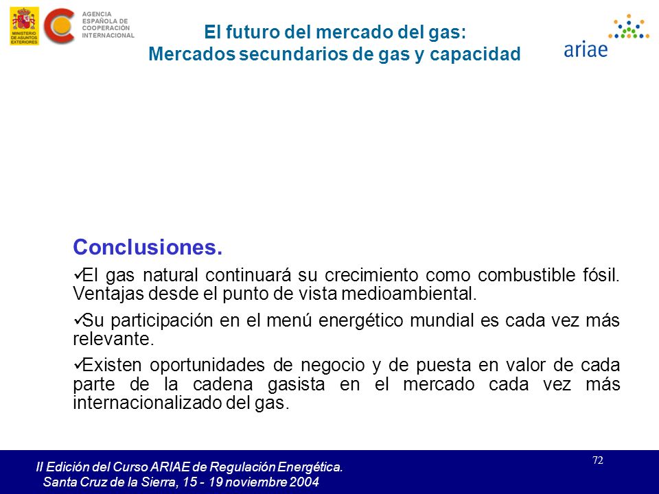 El futuro del mercado del gas: Mercados secundarios de gas y capacidad