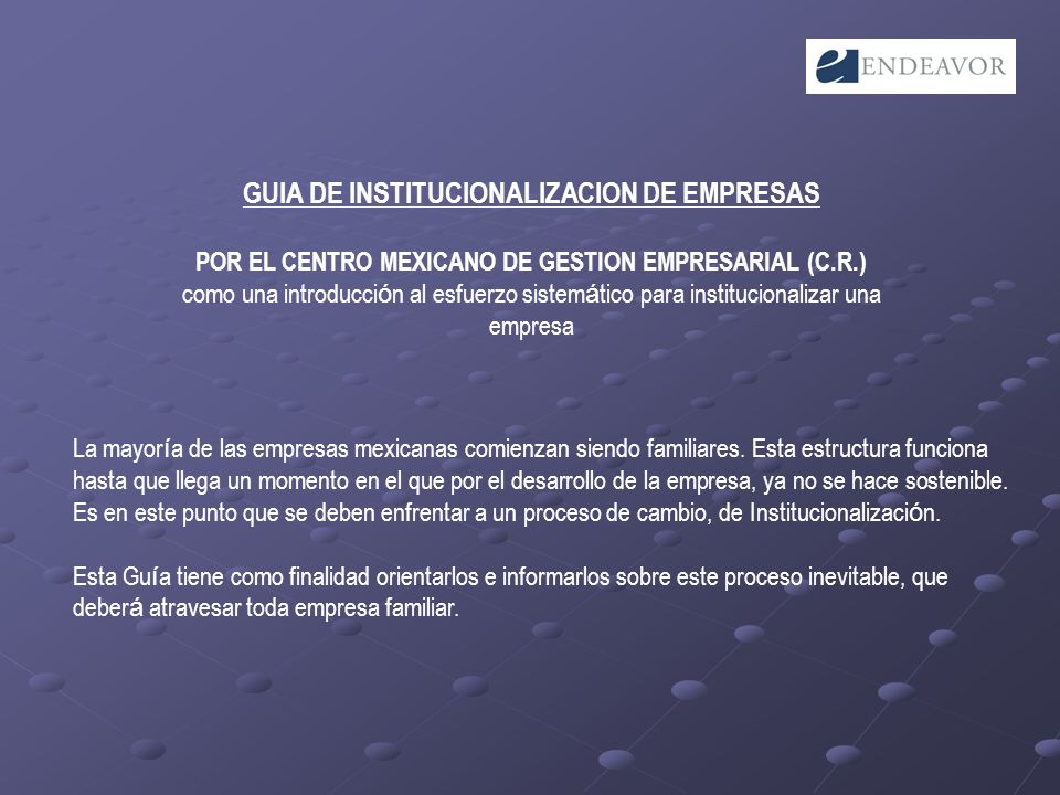 GUIA DE INSTITUCIONALIZACION DE EMPRESAS
