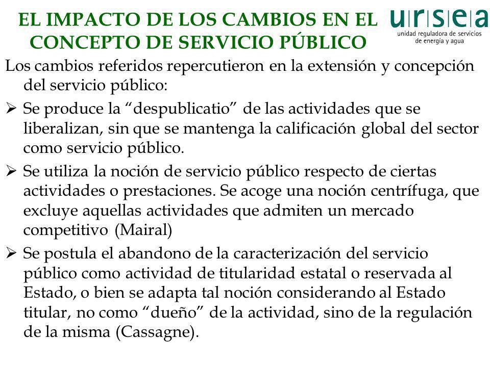 EL IMPACTO DE LOS CAMBIOS EN EL CONCEPTO DE SERVICIO PÚBLICO