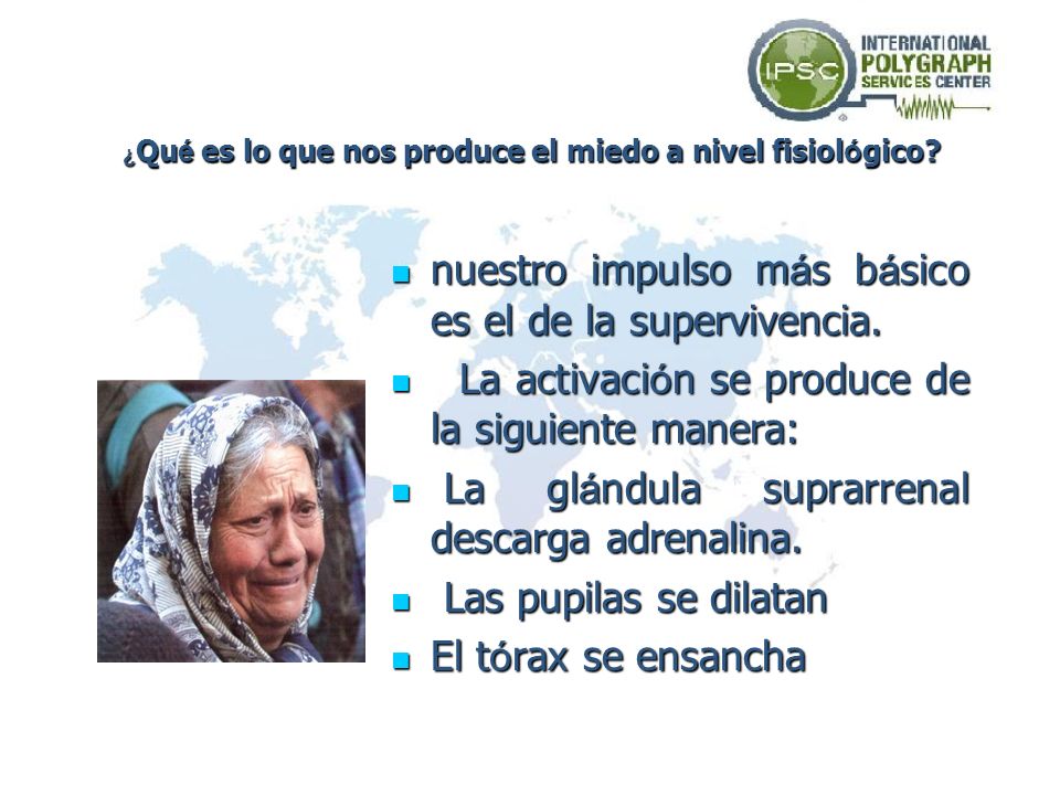 ¿Qué es lo que nos produce el miedo a nivel fisiológico