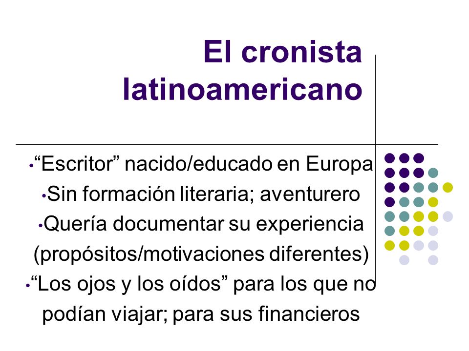 El cronista latinoamericano