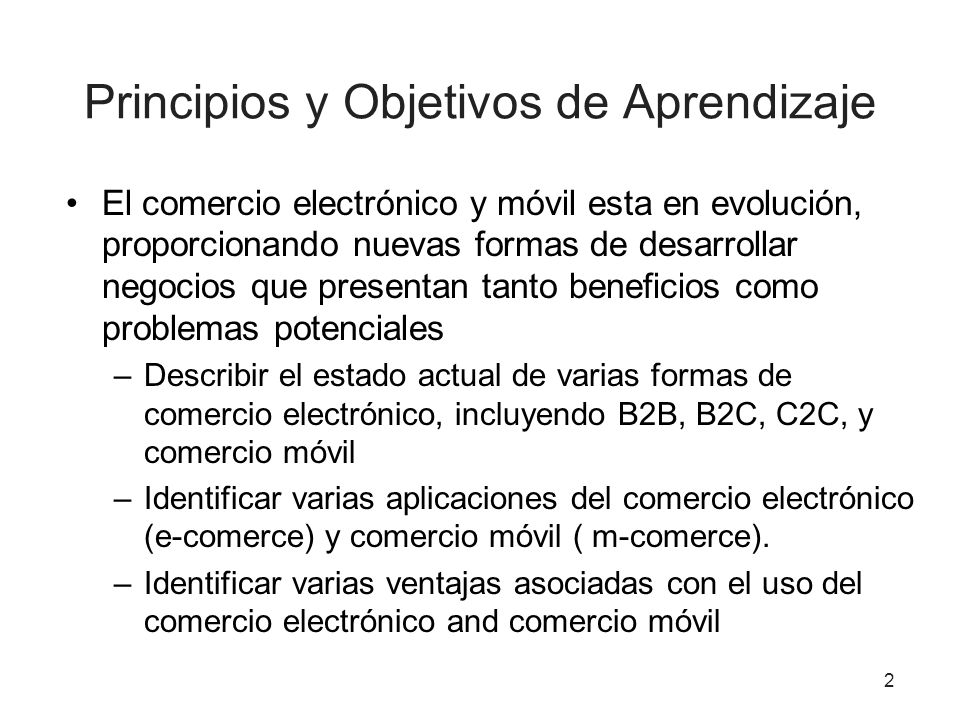 Principios y Objetivos de Aprendizaje