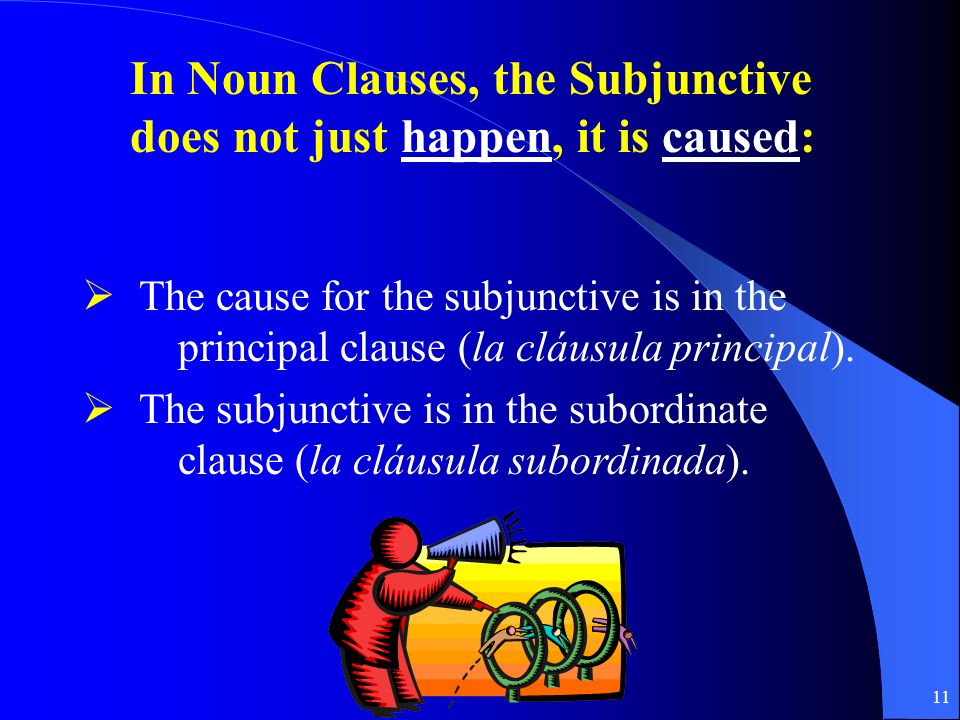 In Noun Clauses, the Subjunctive does not just happen, it is caused: