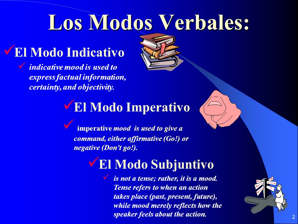 Los Modos Verbales: El Modo Indicativo El Modo Imperativo
