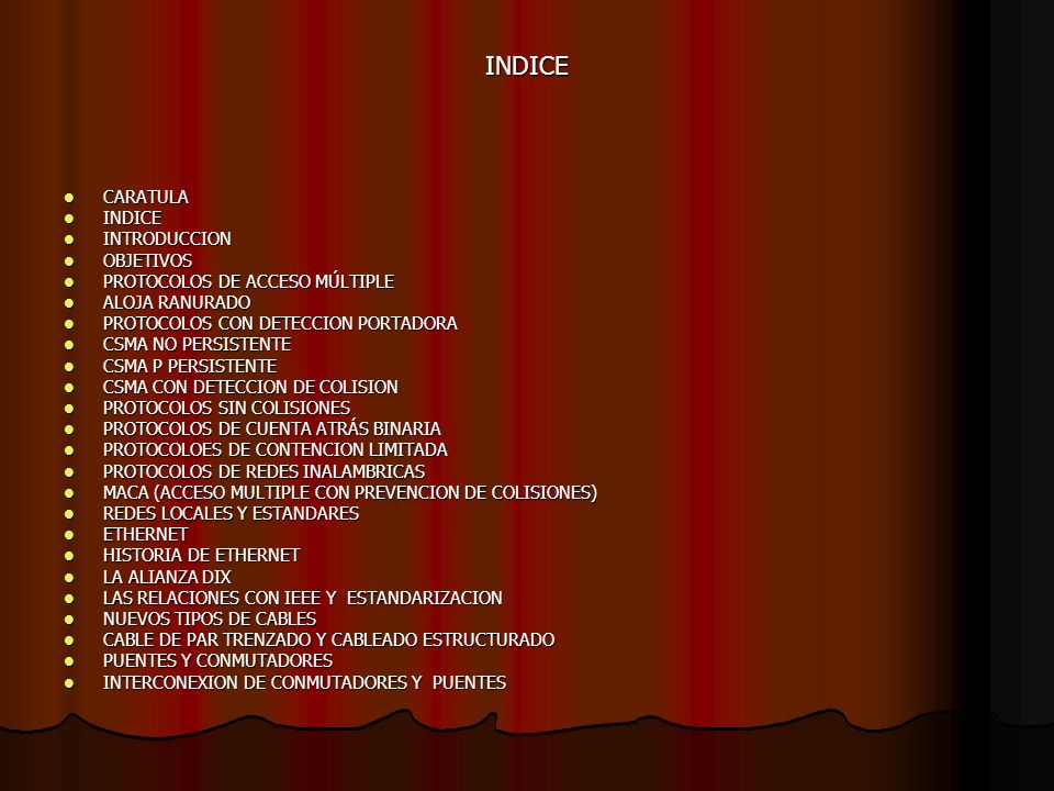 INDICE CARATULA INDICE INTRODUCCION OBJETIVOS