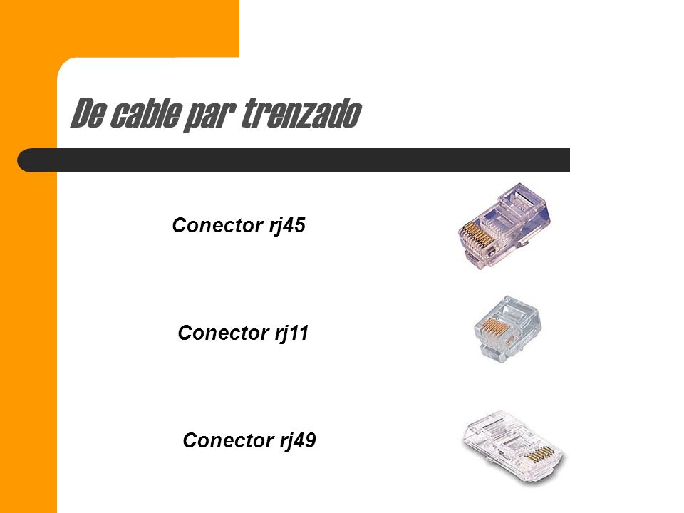 De cable par trenzado Conector rj45 Conector rj11 Conector rj49