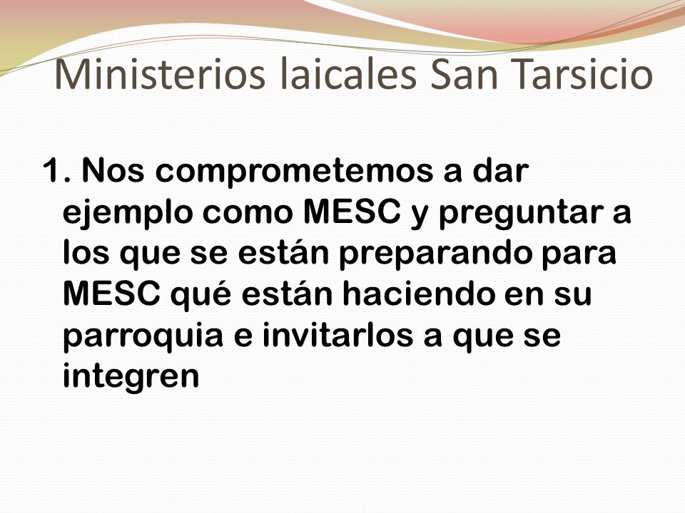 Ministerios laicales San Tarsicio