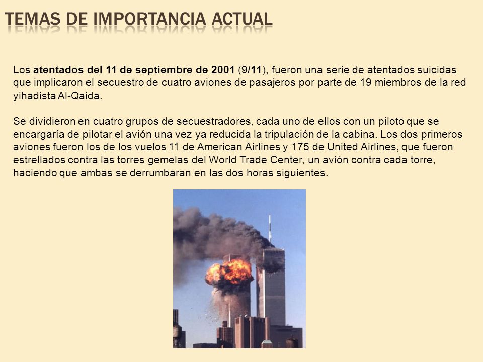 Temas de importancia actual