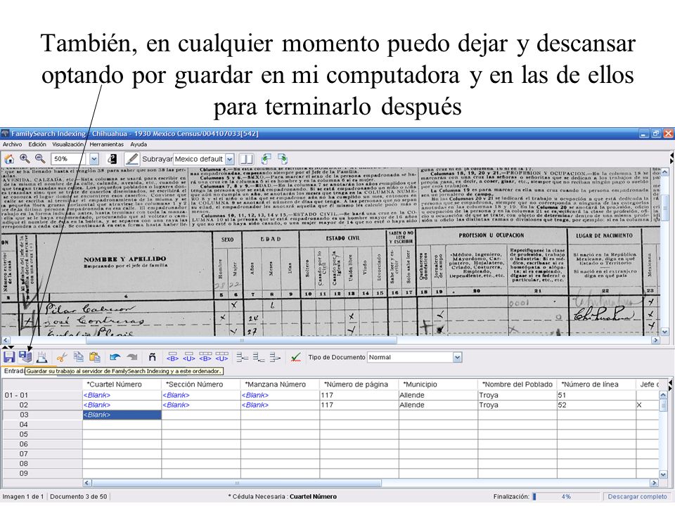 También, en cualquier momento puedo dejar y descansar optando por guardar en mi computadora y en las de ellos para terminarlo después