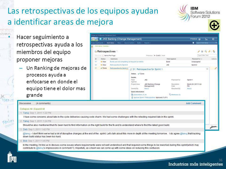 Las retrospectivas de los equipos ayudan a identificar areas de mejora