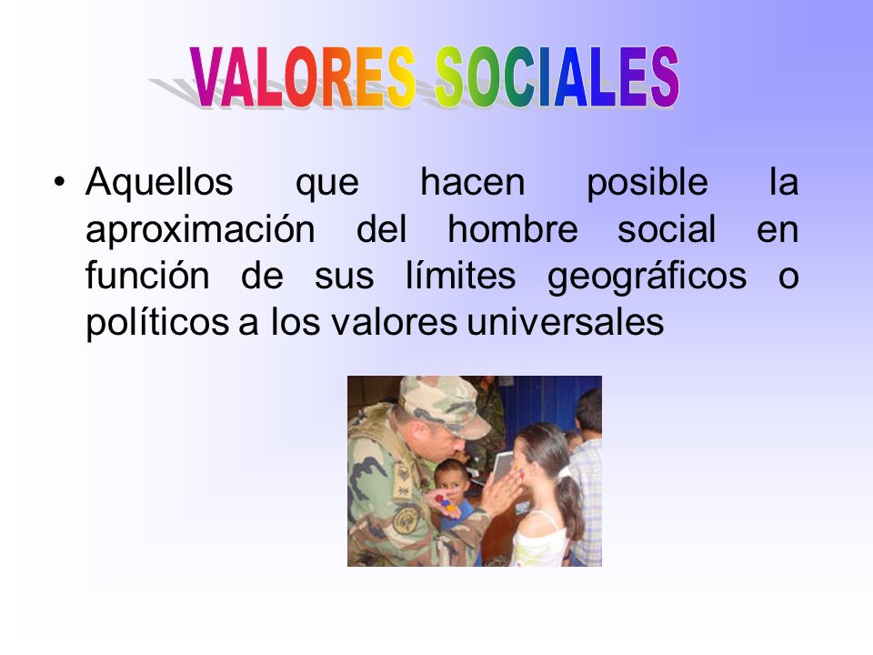 VALORES SOCIALES