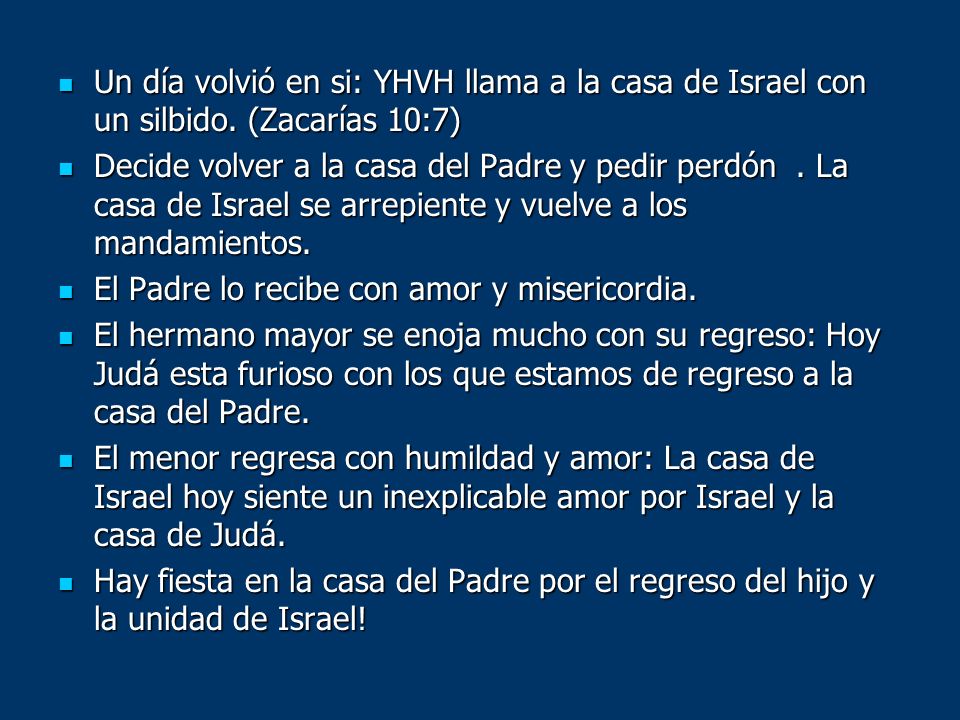 Un día volvió en si: YHVH llama a la casa de Israel con un silbido