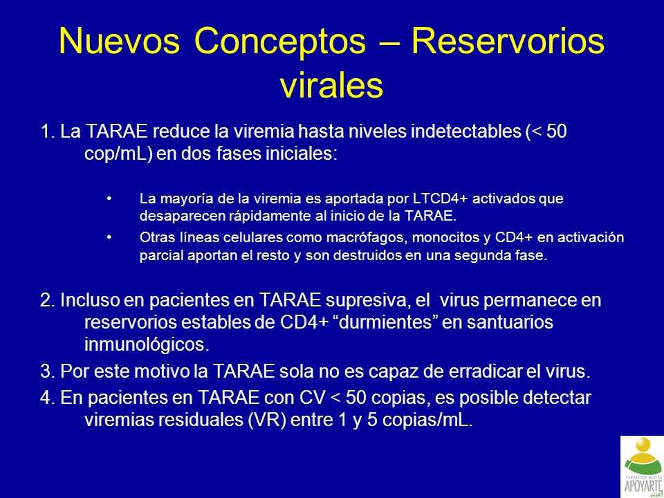 Nuevos Conceptos – Reservorios virales