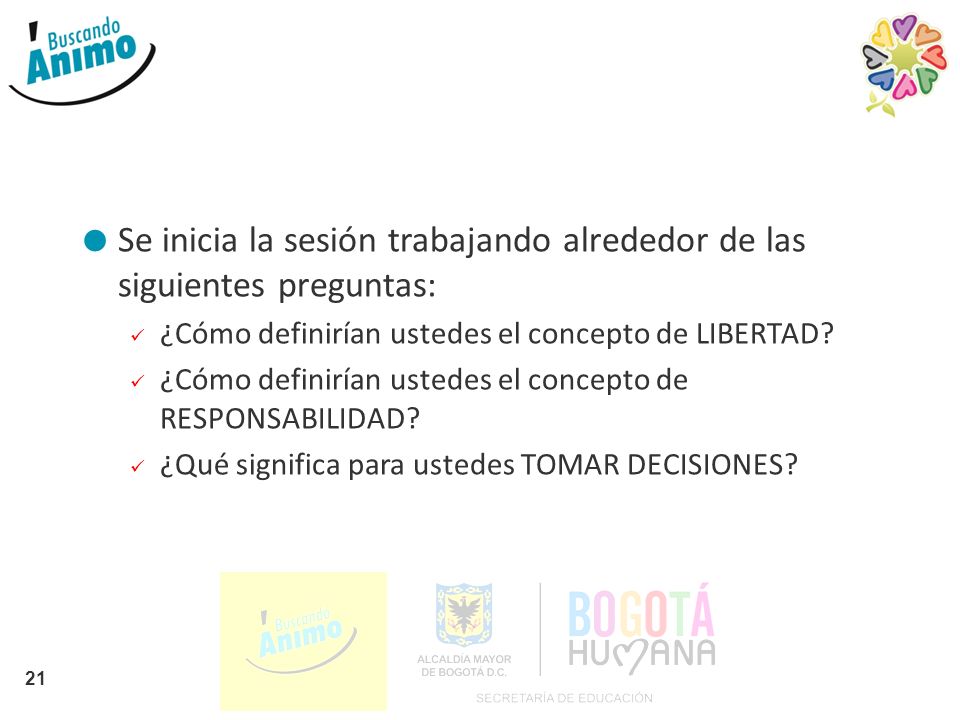 Se inicia la sesión trabajando alrededor de las siguientes preguntas: