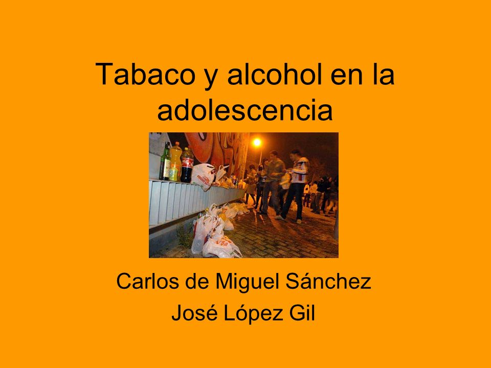 Tabaco y alcohol en la adolescencia