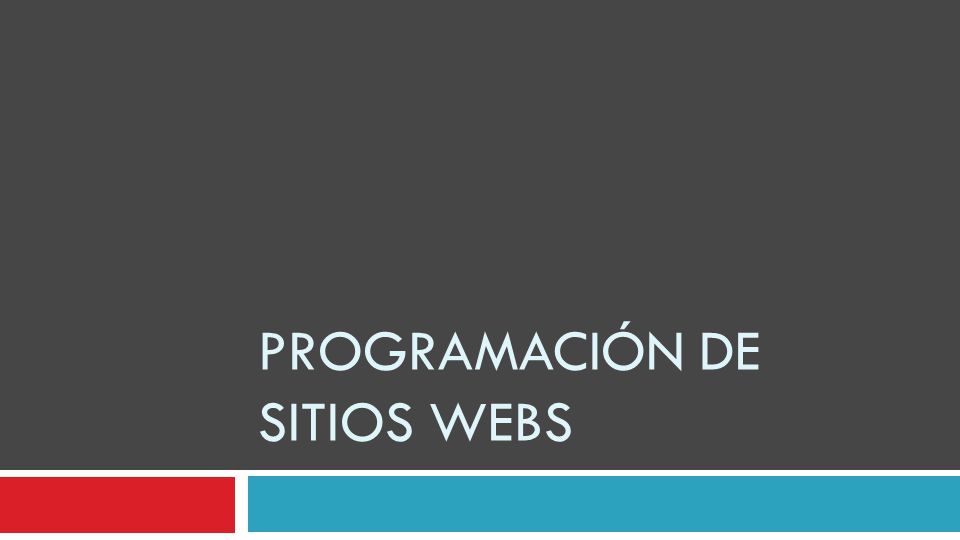 programación de sitios webs