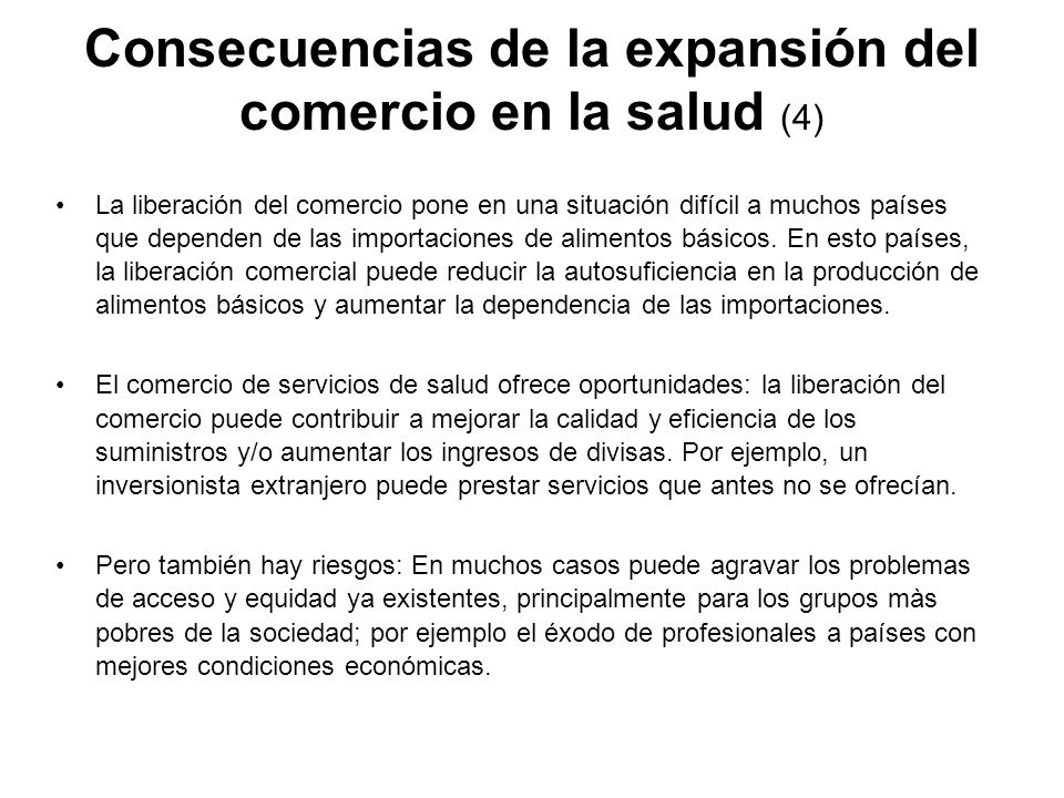 Consecuencias de la expansión del comercio en la salud (4)