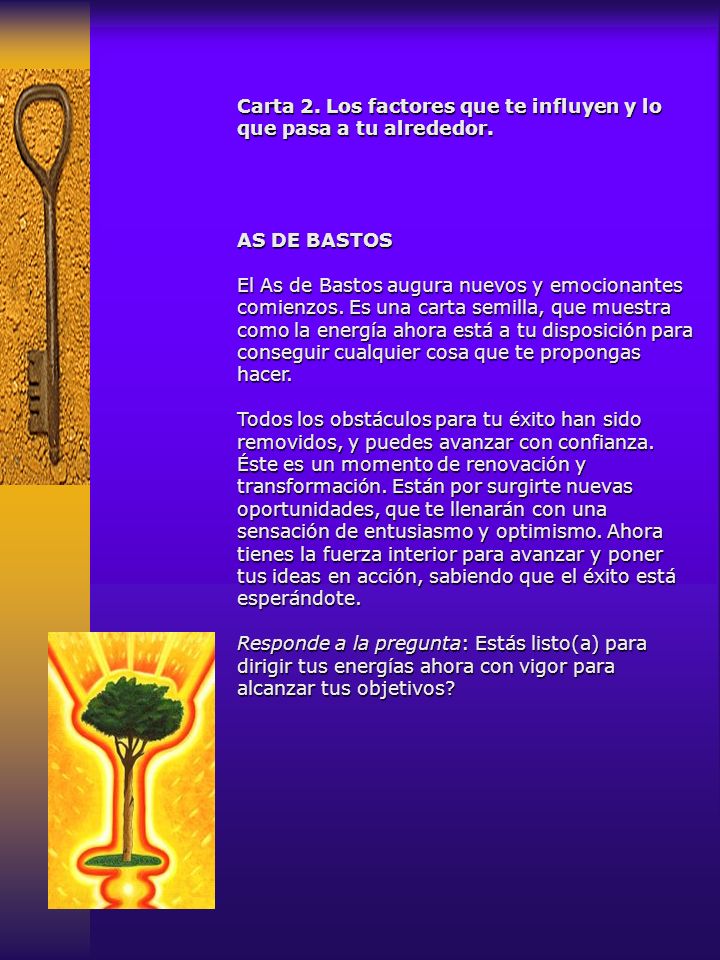 Carta 2. Los factores que te influyen y lo que pasa a tu alrededor.