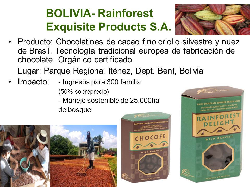 BOLIVIA- Rainforest Exquisite Products S.A.
