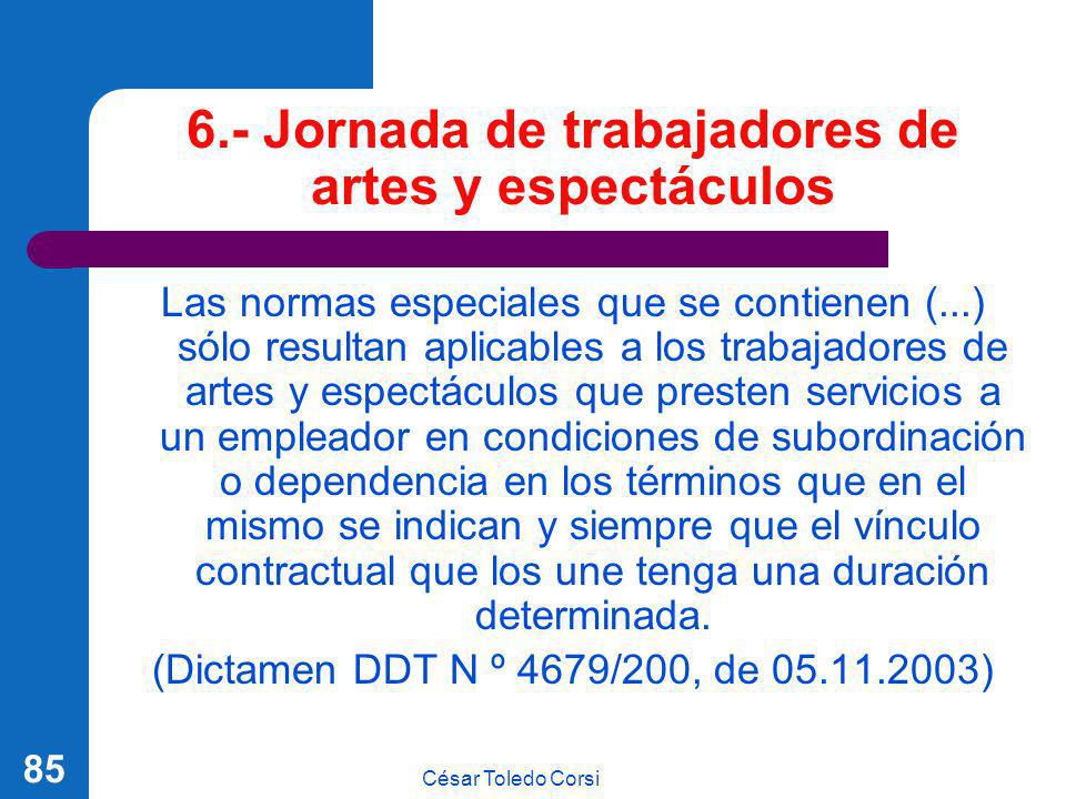 6.- Jornada de trabajadores de artes y espectáculos