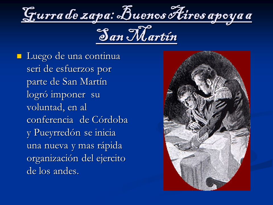 Gurra de zapa: Buenos Aires apoya a San Martín