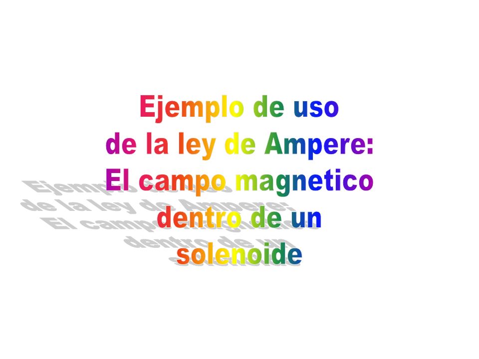 Ejemplo de uso de la ley de Ampere: El campo magnetico dentro de un solenoide