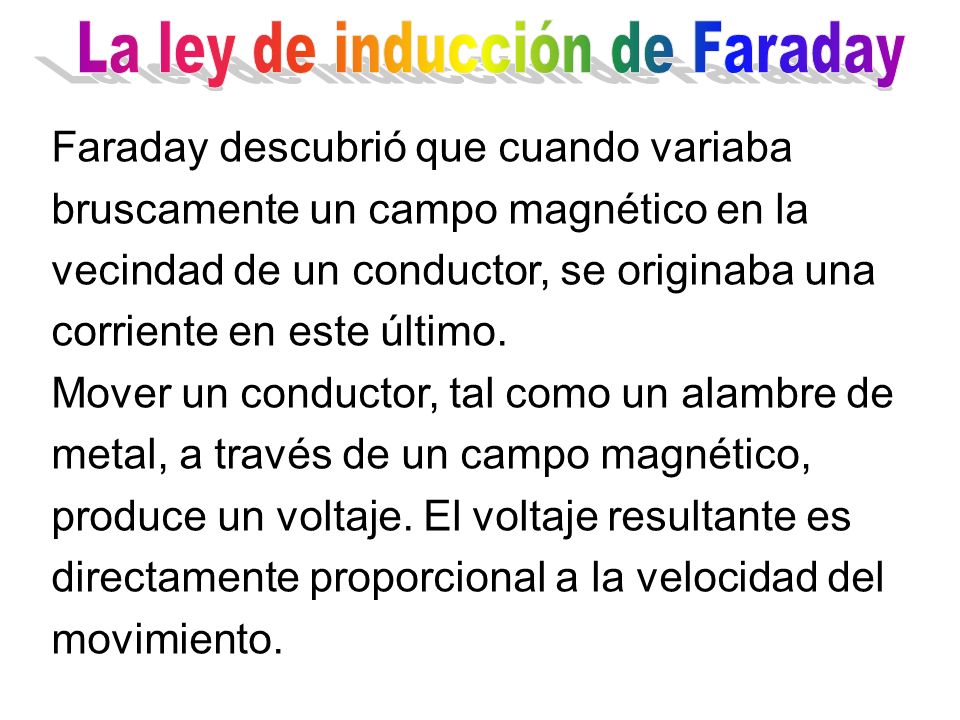 La ley de inducción de Faraday