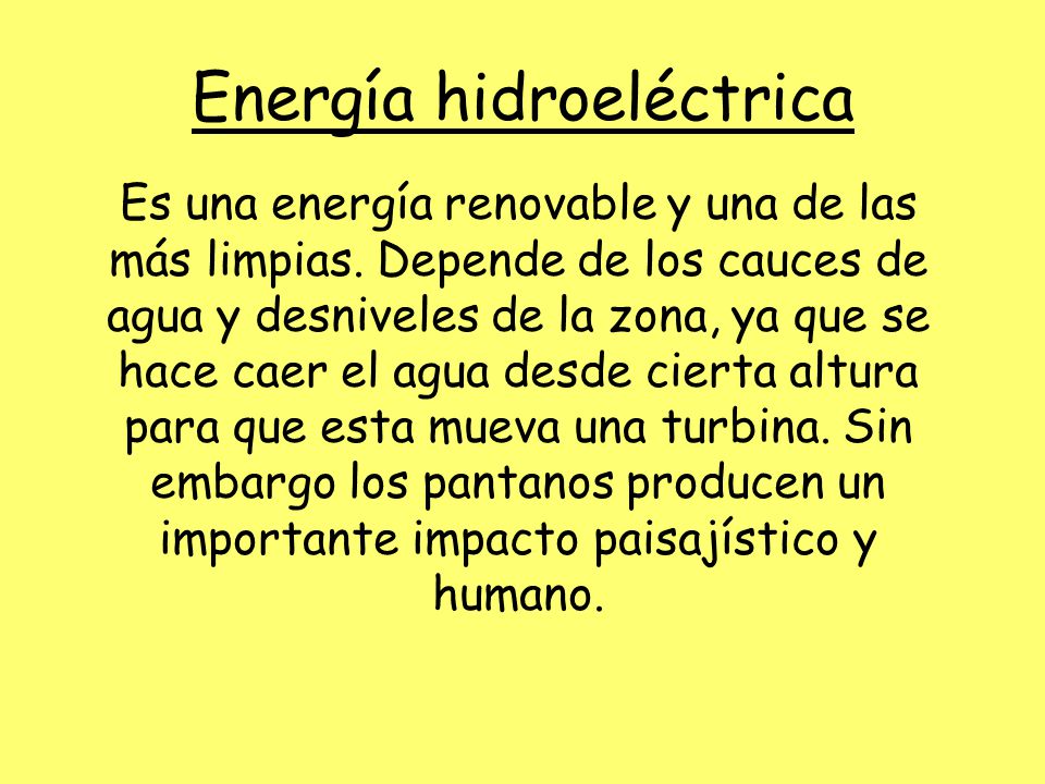 Energía hidroeléctrica