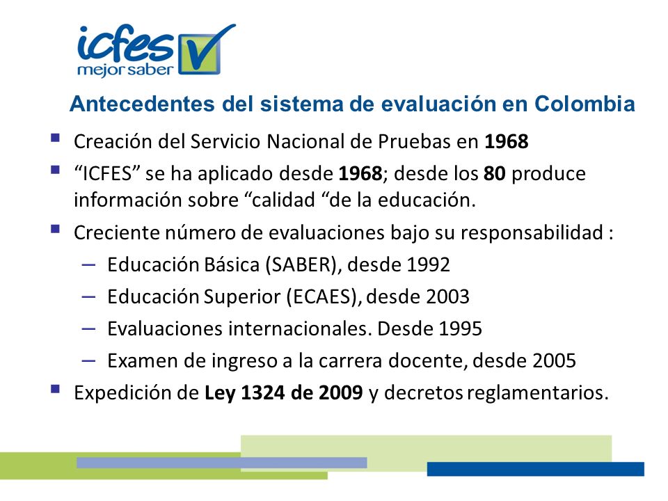 Antecedentes del sistema de evaluación en Colombia