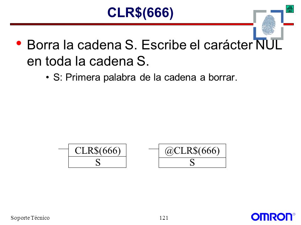 Borra la cadena S. Escribe el carácter NUL en toda la cadena S.