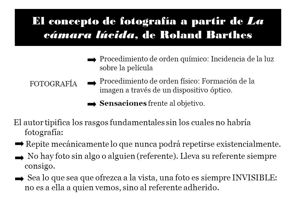 El concepto de fotografía a partir de La cámara lúcida, de Roland Barthes